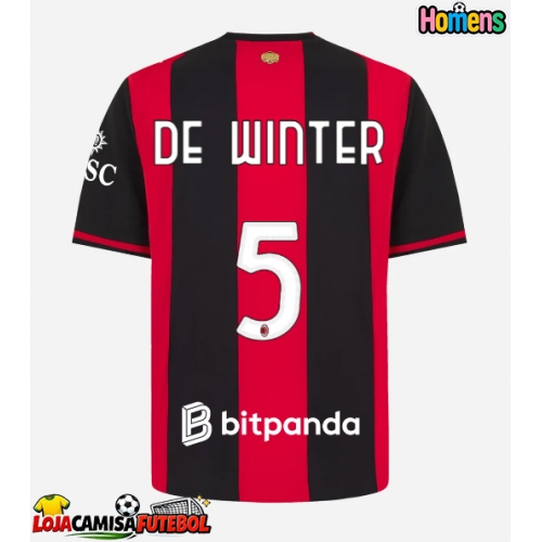 Camisa de Futebol AC Milan Koni De Winter #5 Equipamento Principal 2026-27 Manga Curta